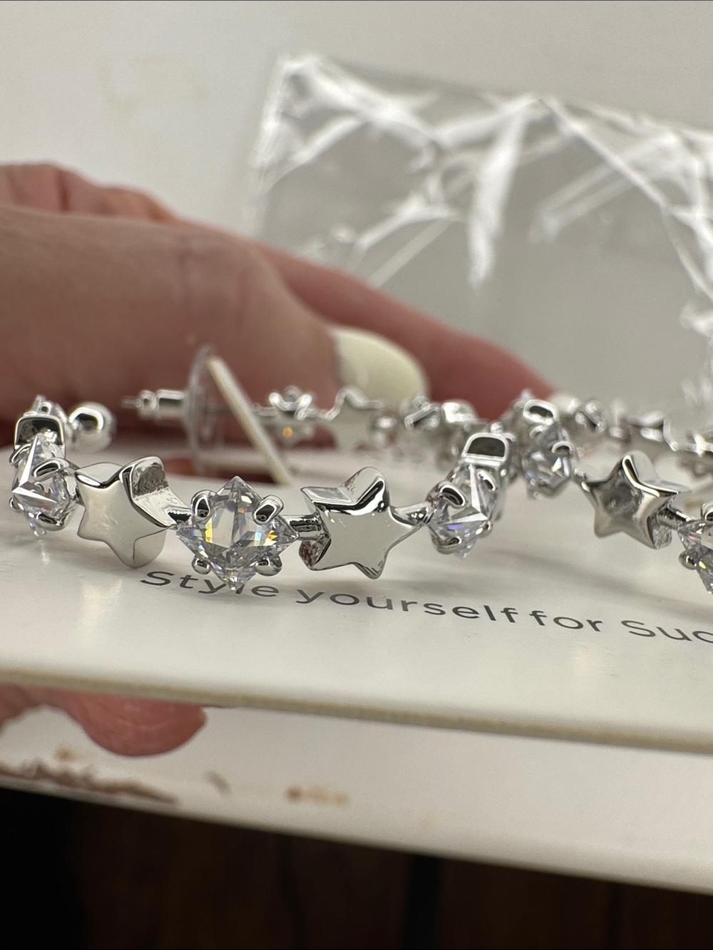 Park Lane Silver Textured Hoop Earrings - Picture 3 of 5